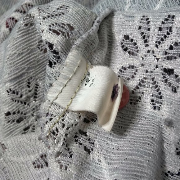 Vintage Floral Lace Eyelet Button Front Blouse - Picture 8 of 8